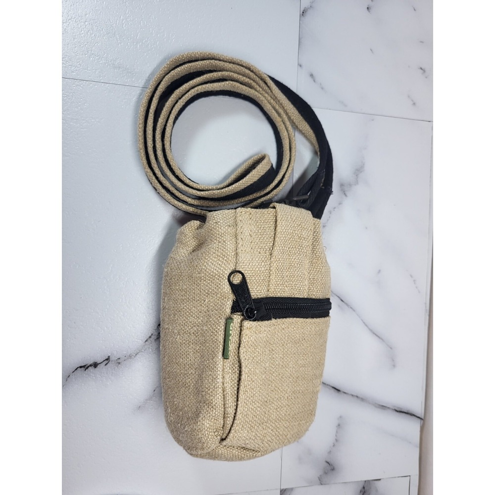 Pan World Traders 100% Hemp Water‎ Bottle Holder Cross Body Strap Detachable